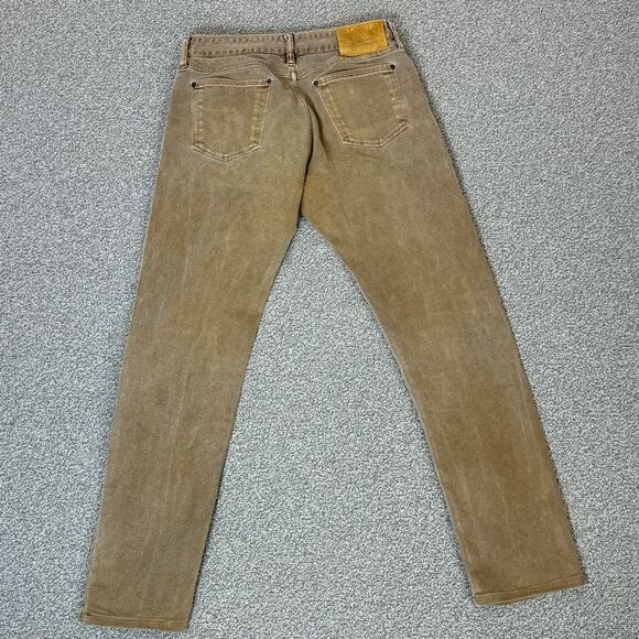 Shockoe Atelier Slim Earthwood Button Fly Jeans Taupe Beige 29 - Picture 4 of 11